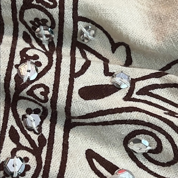 Cotton Express Women’s Southwestern Boho Sequin A Line  Skirt Size L - Picture 4 of 4